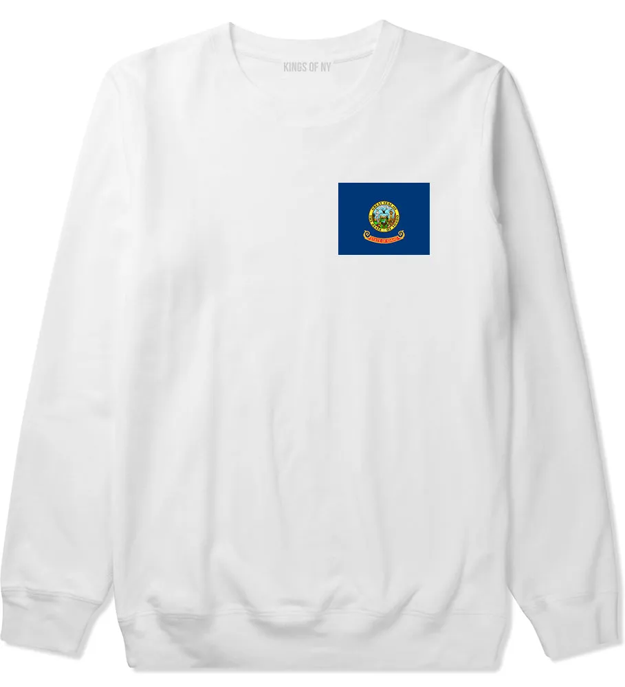 Idaho State Flag ID Chest Mens Crewneck Sweatshirt