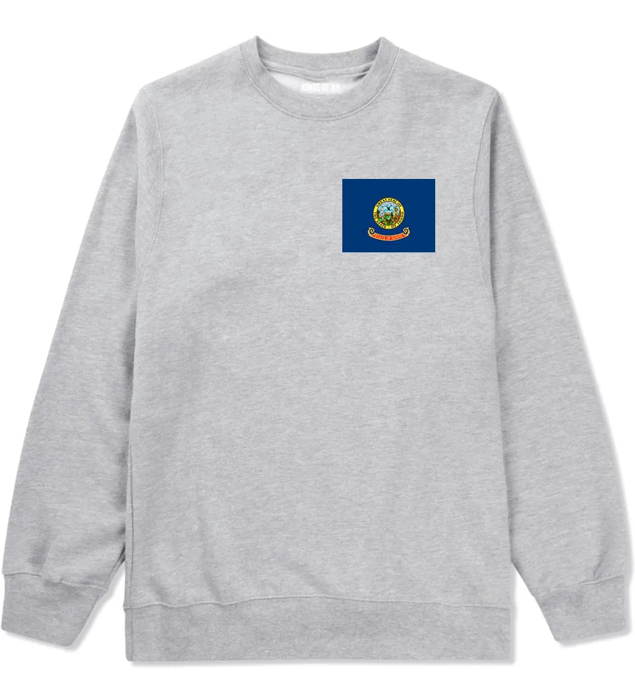 Idaho State Flag ID Chest Mens Crewneck Sweatshirt