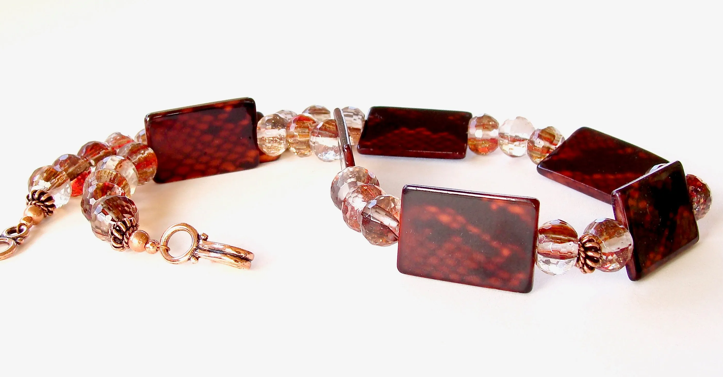 Irula: Red Snakeskin Necklace