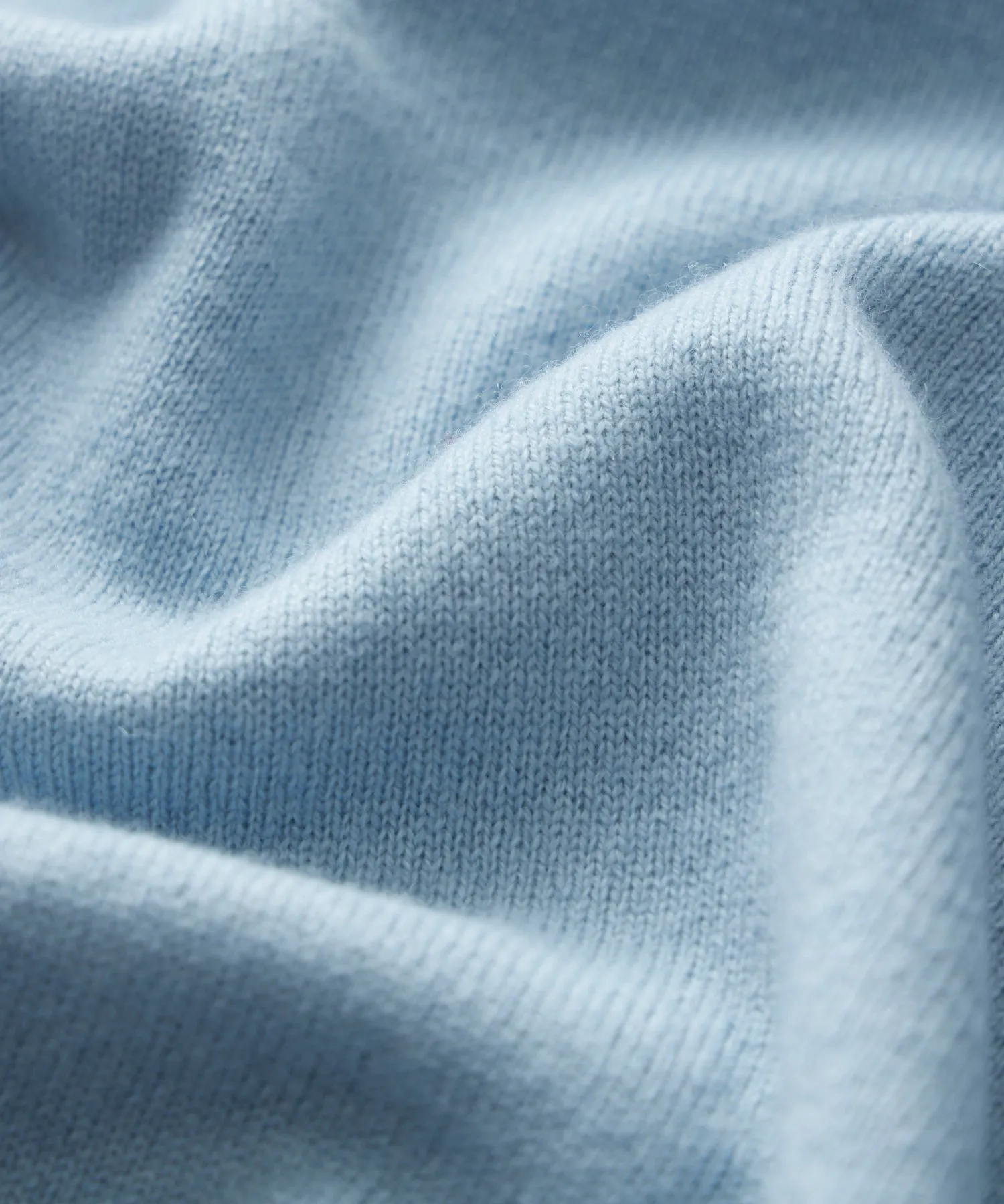 Italian Garment Dyed Cashmere Crewneck Sweater in Light Blue