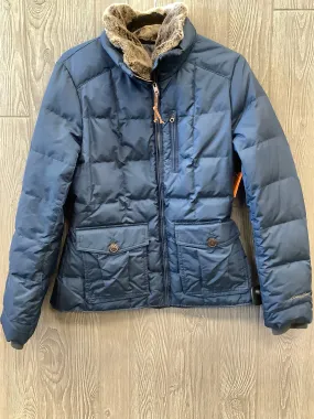 Jacket Faux Fur & Sherpa By Eddie Bauer In Blue, Size: M