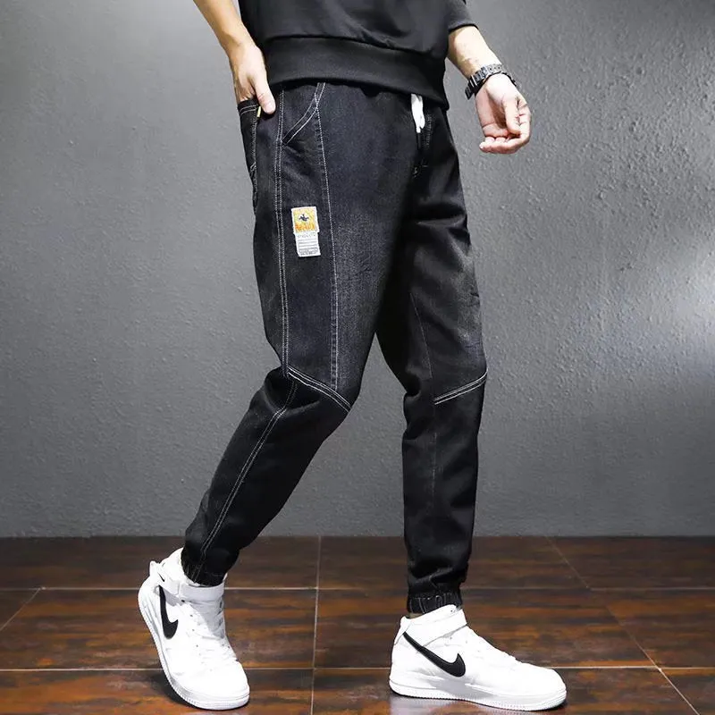 Jeans Men's Fall/Winter plus Size Trendy Workwear Loose Cropped Pants Leisure Tappered Harem Pants Men's Summer