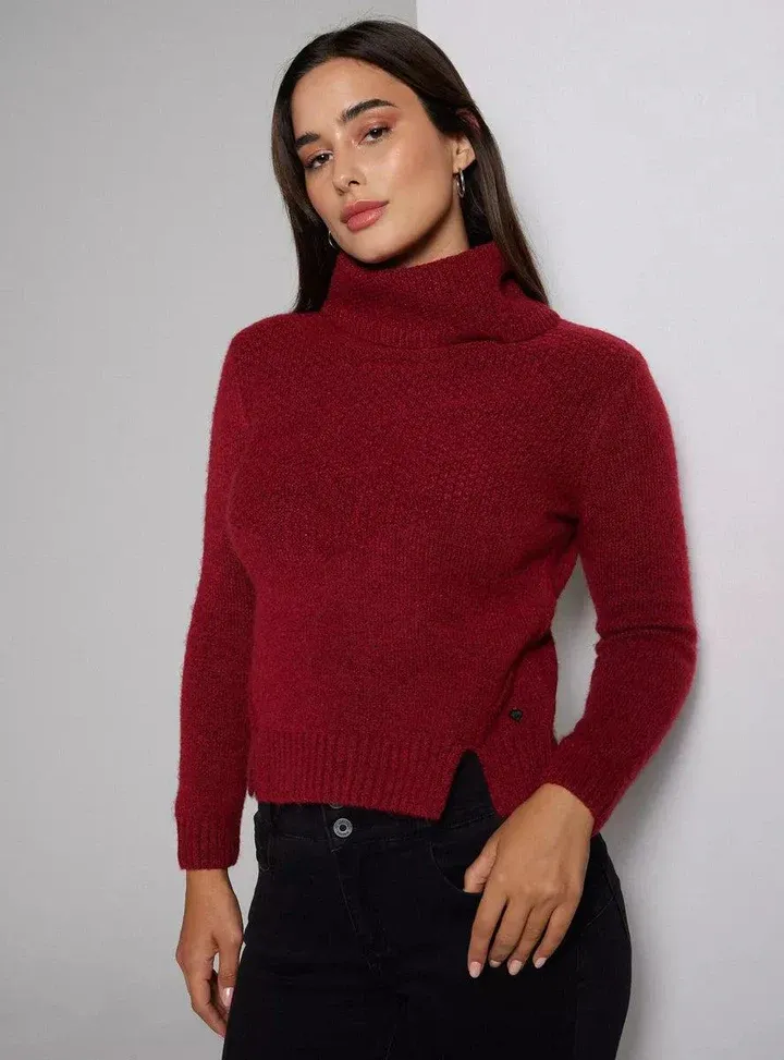 JJO SWEATER WITH TURTLE NECK AND LUREX TEXTURE