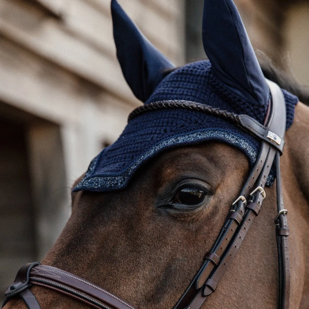 Kentucky Horsewear Glitter and Stone Wellington Fly Veil - Dark Navy