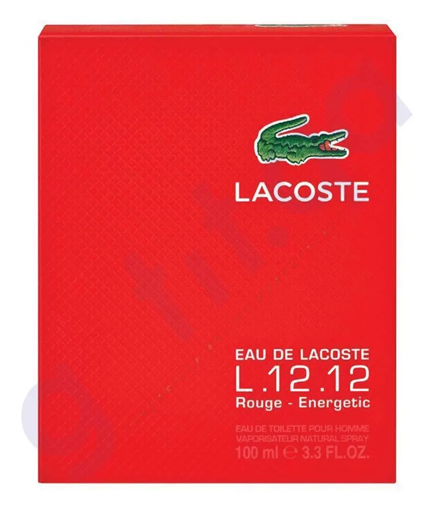 LACOSTE 100ML ROUGE EDT FOR MEN