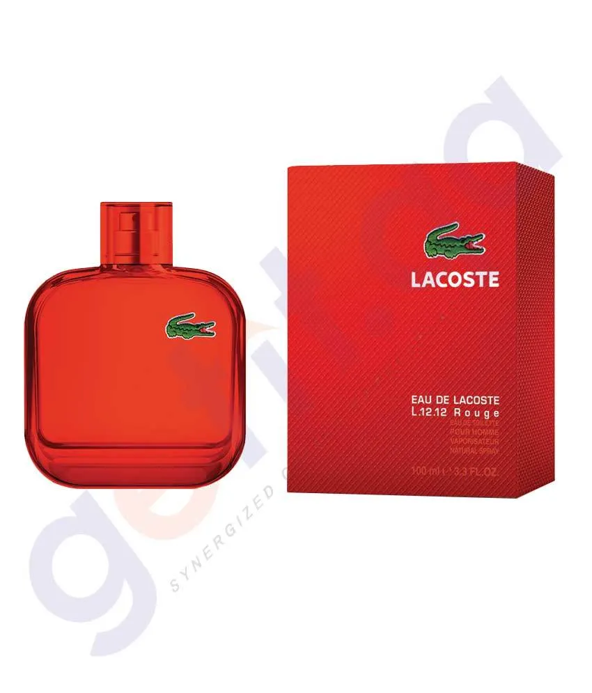 LACOSTE 100ML ROUGE EDT FOR MEN