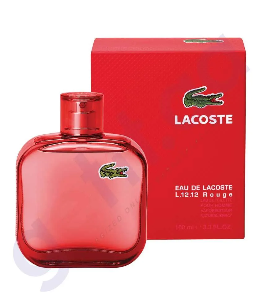 LACOSTE 100ML ROUGE EDT FOR MEN