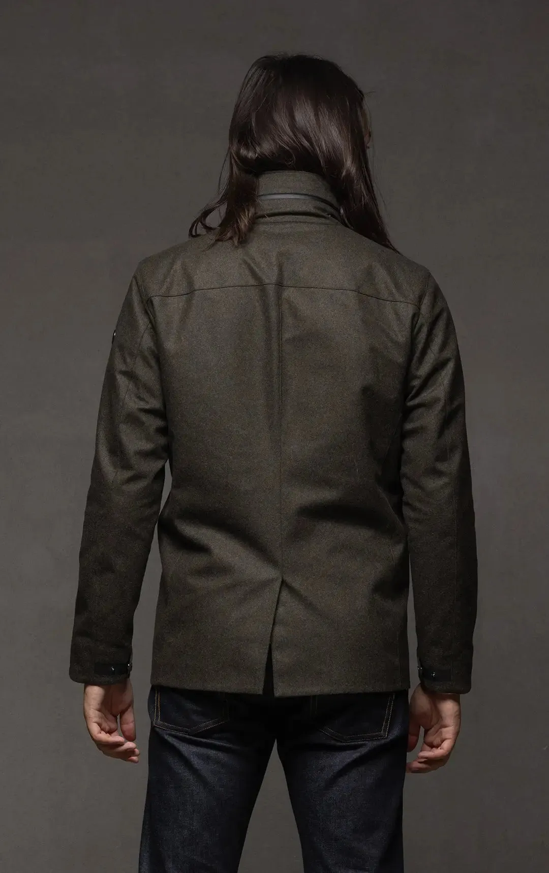 LAMINATED WOOL JACKET