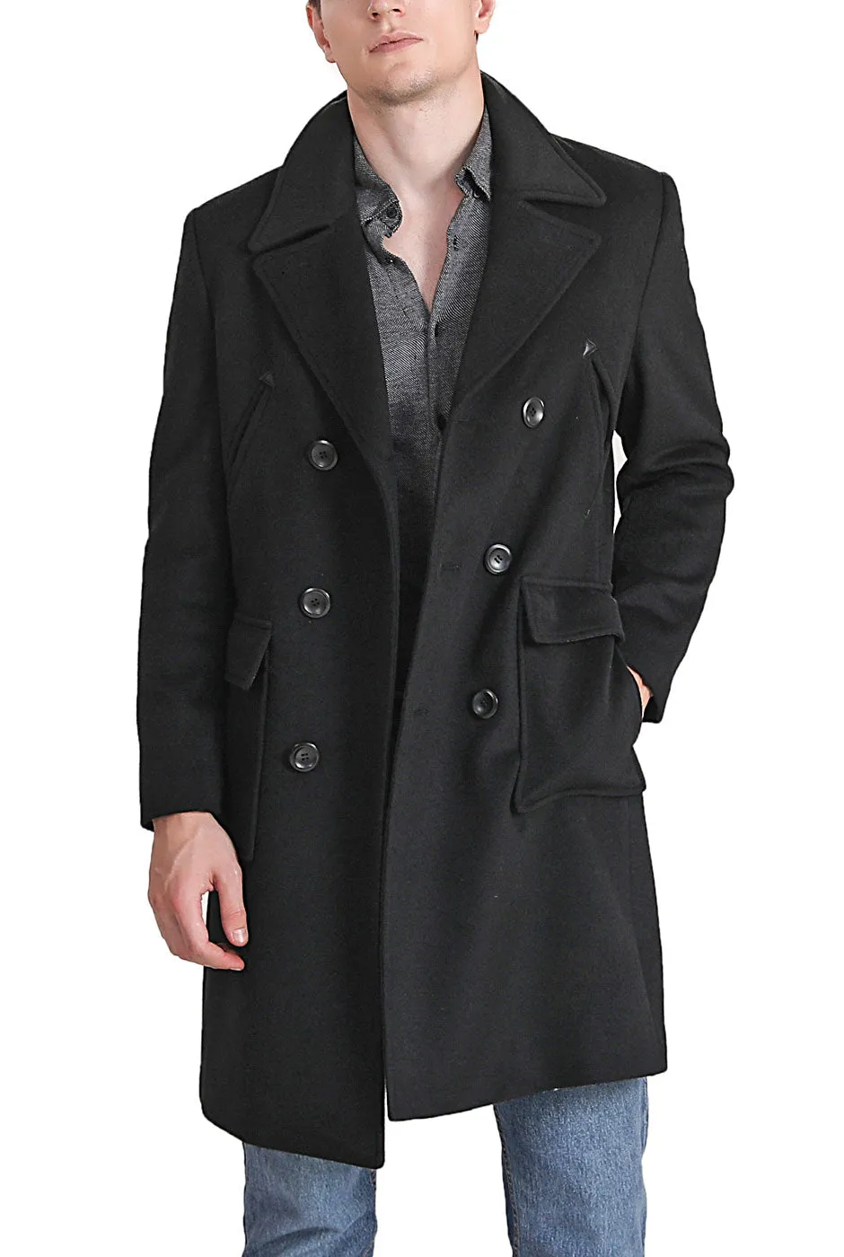 Landing Leathers Men Addison Wool Blend Pea Coat