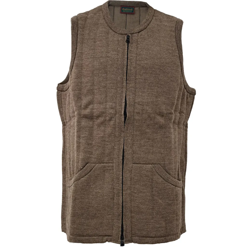 Lansdown Heavyweight Sleeveless Full zip in Brown Mix