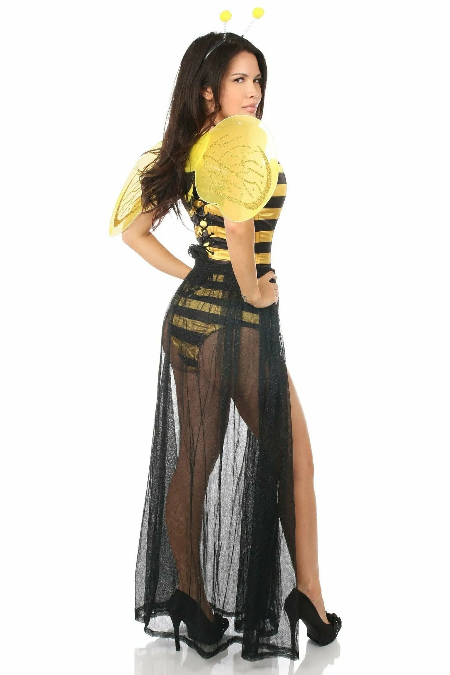 Lavish 4 PC Sexy Bumblebee Corset Costume