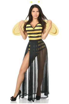 Lavish 4 PC Sexy Bumblebee Corset Costume