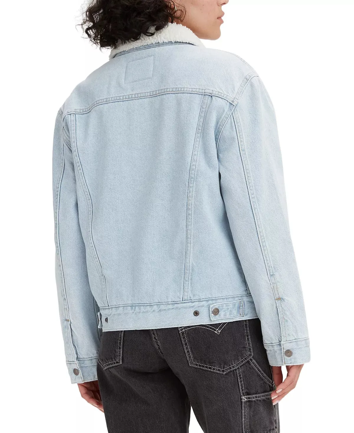 LEVI'S - Ex-Boyfriend Cotton Faux-Sherpa-Lined Trucker Jacket