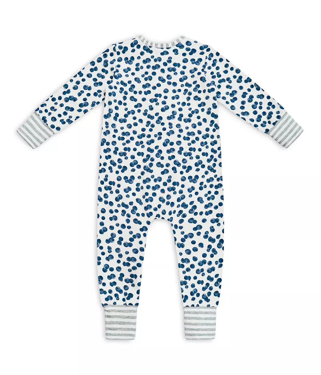 Love To Dream Enclosed Foot Romper Bubbles Blueberries White