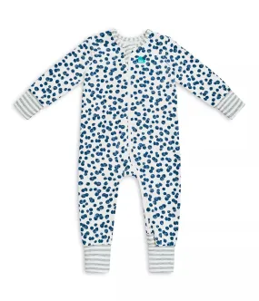 Love To Dream Enclosed Foot Romper Bubbles Blueberries White