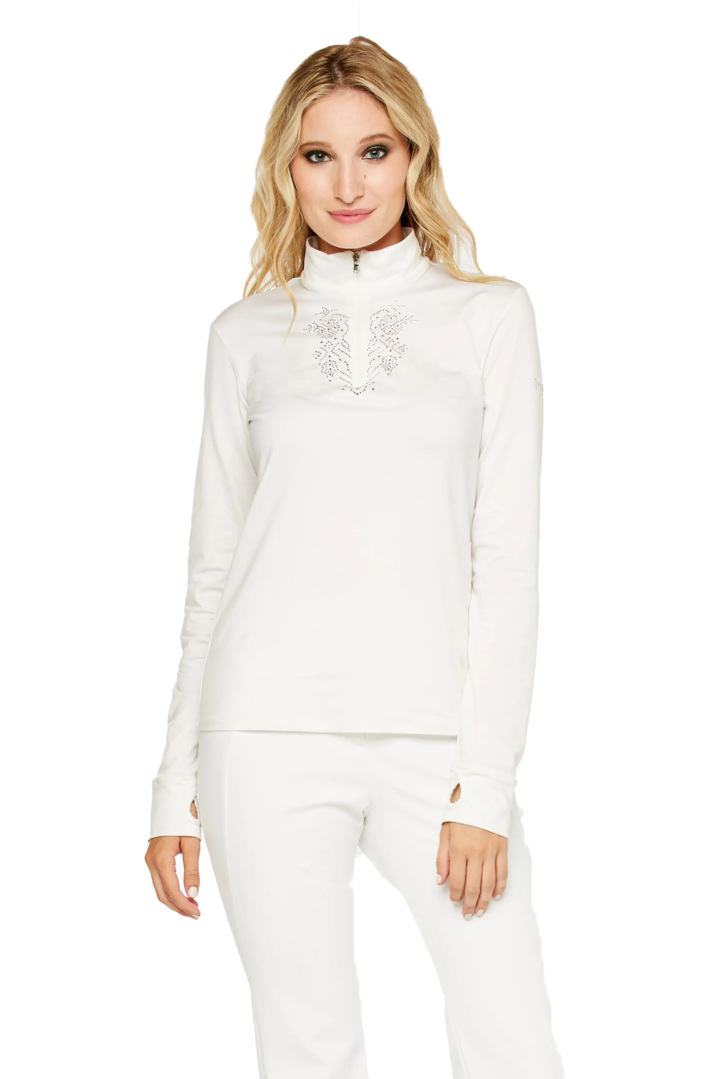 M. Miller Fleur Base Layer Embellished With Swarovski White Techno Stretch