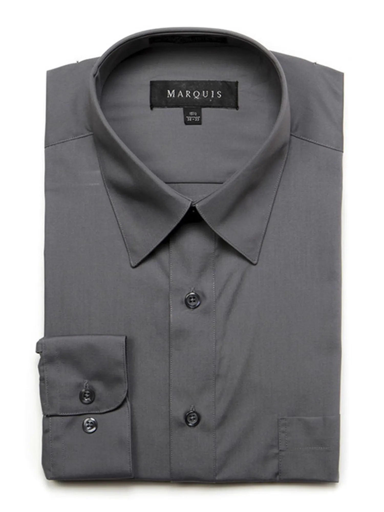 Marquis Men's Long Sleeve Regular Fit Big & Tall Size Dress Shirt