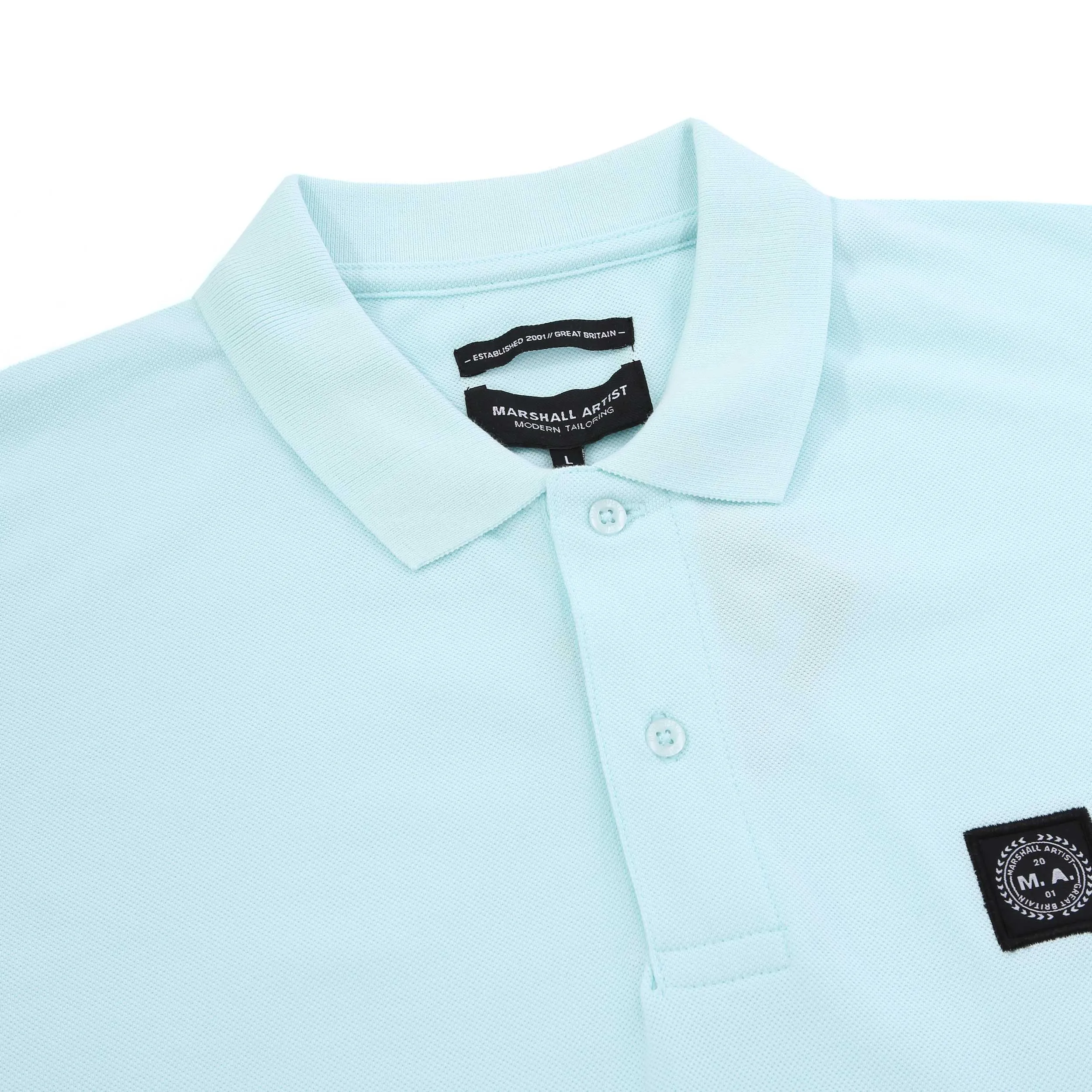 Marshall Artist Siren SS Polo Shirt in Sky Blue