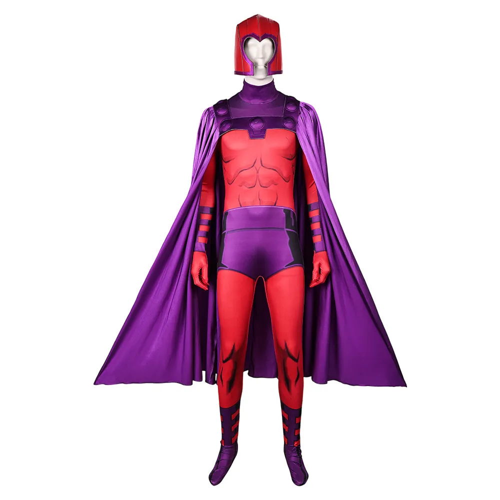 Max Eisenhardt Red And Purple Jumpsuit With Cloak Party Carnival Halloween Cosplay Costume