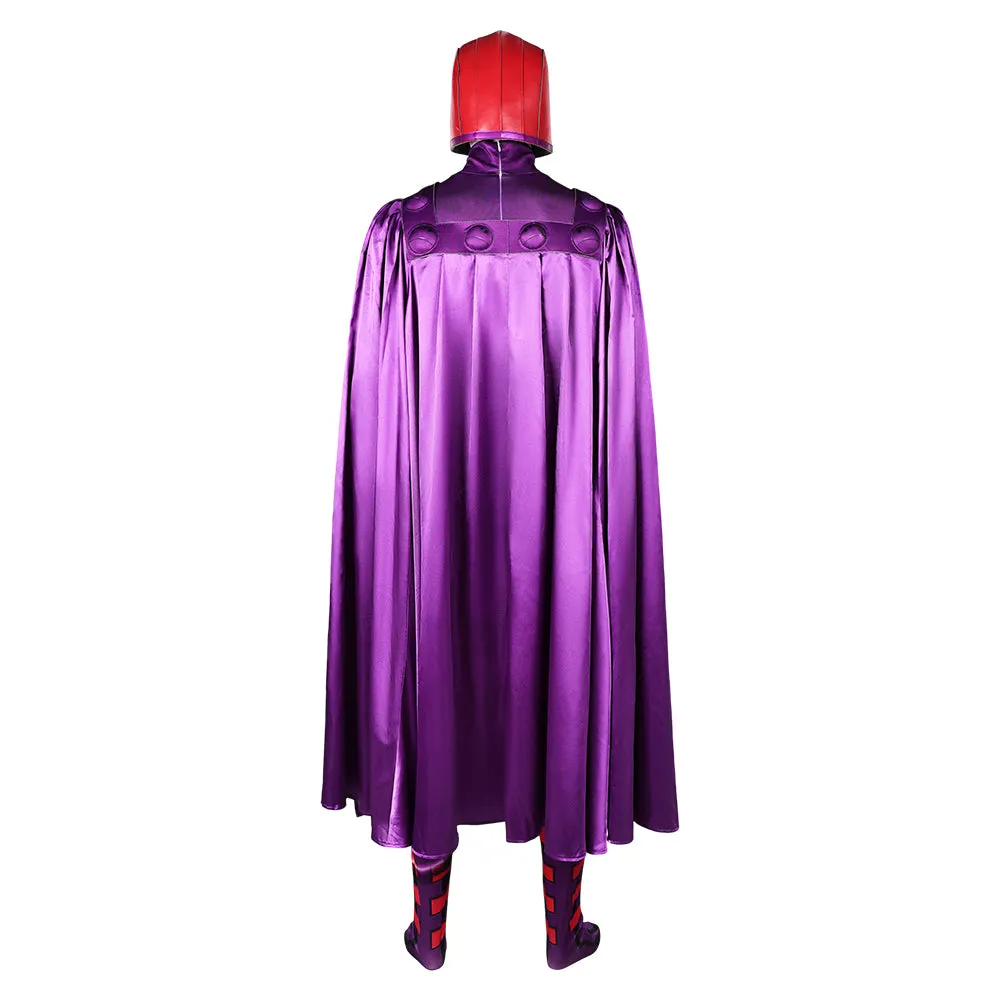 Max Eisenhardt Red And Purple Jumpsuit With Cloak Party Carnival Halloween Cosplay Costume