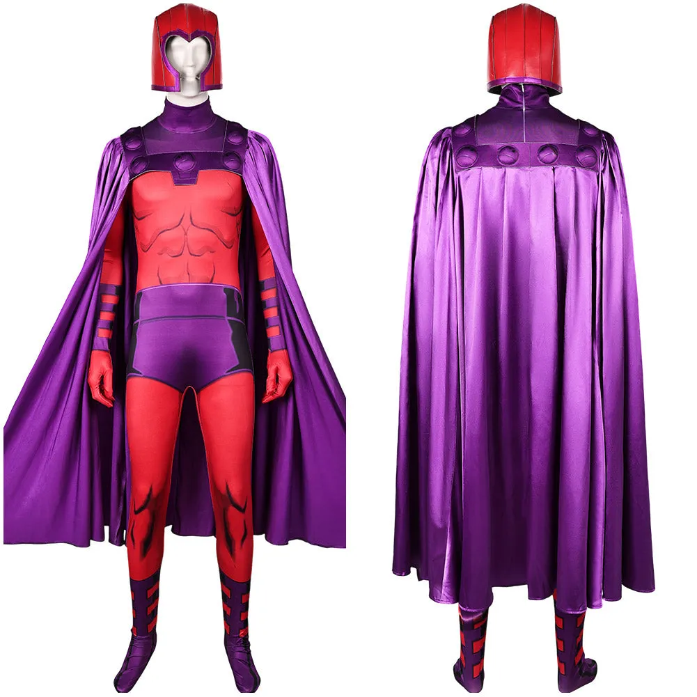 Max Eisenhardt Red And Purple Jumpsuit With Cloak Party Carnival Halloween Cosplay Costume