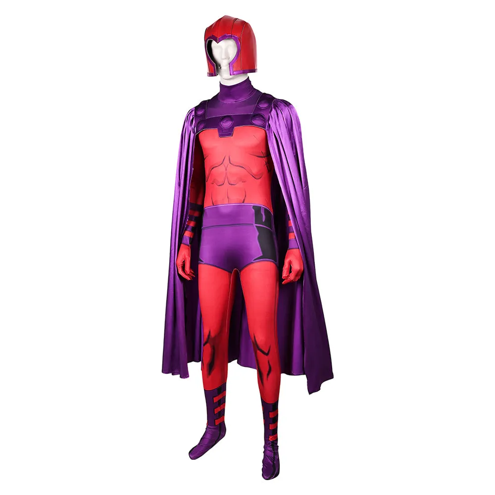 Max Eisenhardt Red And Purple Jumpsuit With Cloak Party Carnival Halloween Cosplay Costume