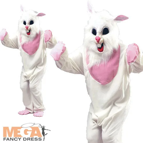 Mens Ladies White Bunny Rabbit Easter Costume   Mask