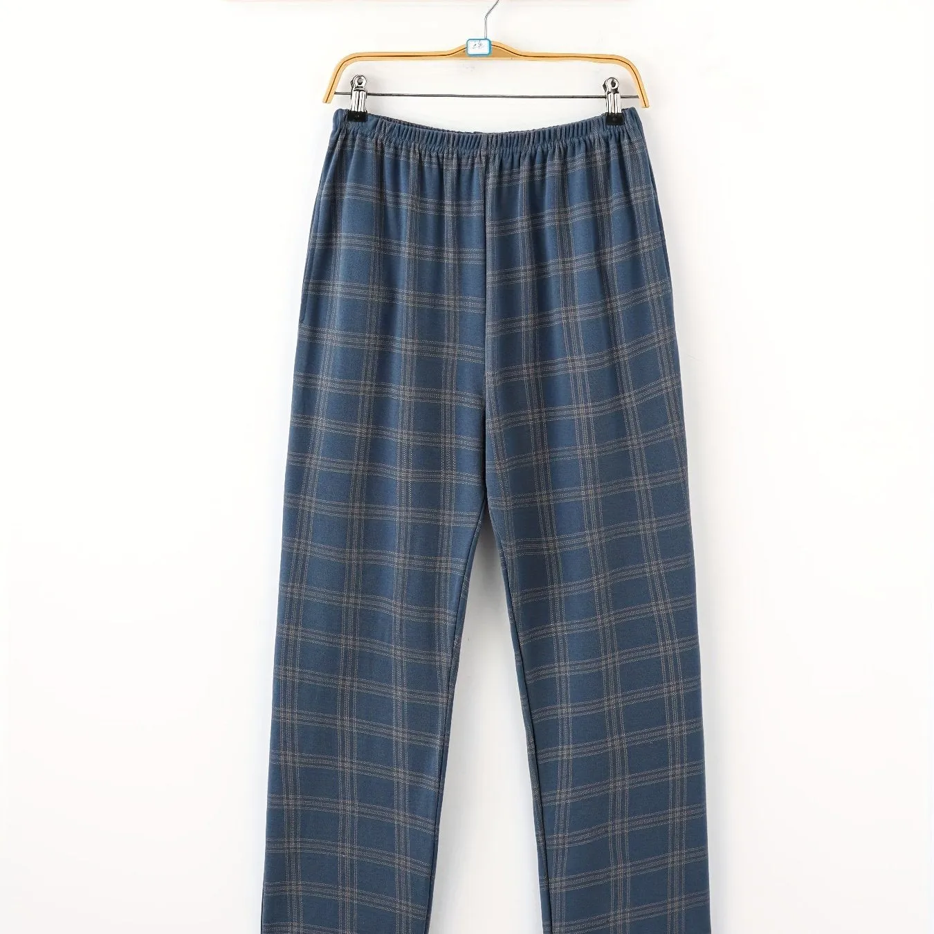 Men's Trendy Plaid Loose Pajama Pants, Stylish All-match Pants, Comfy & Breathable For Autumn And Winter