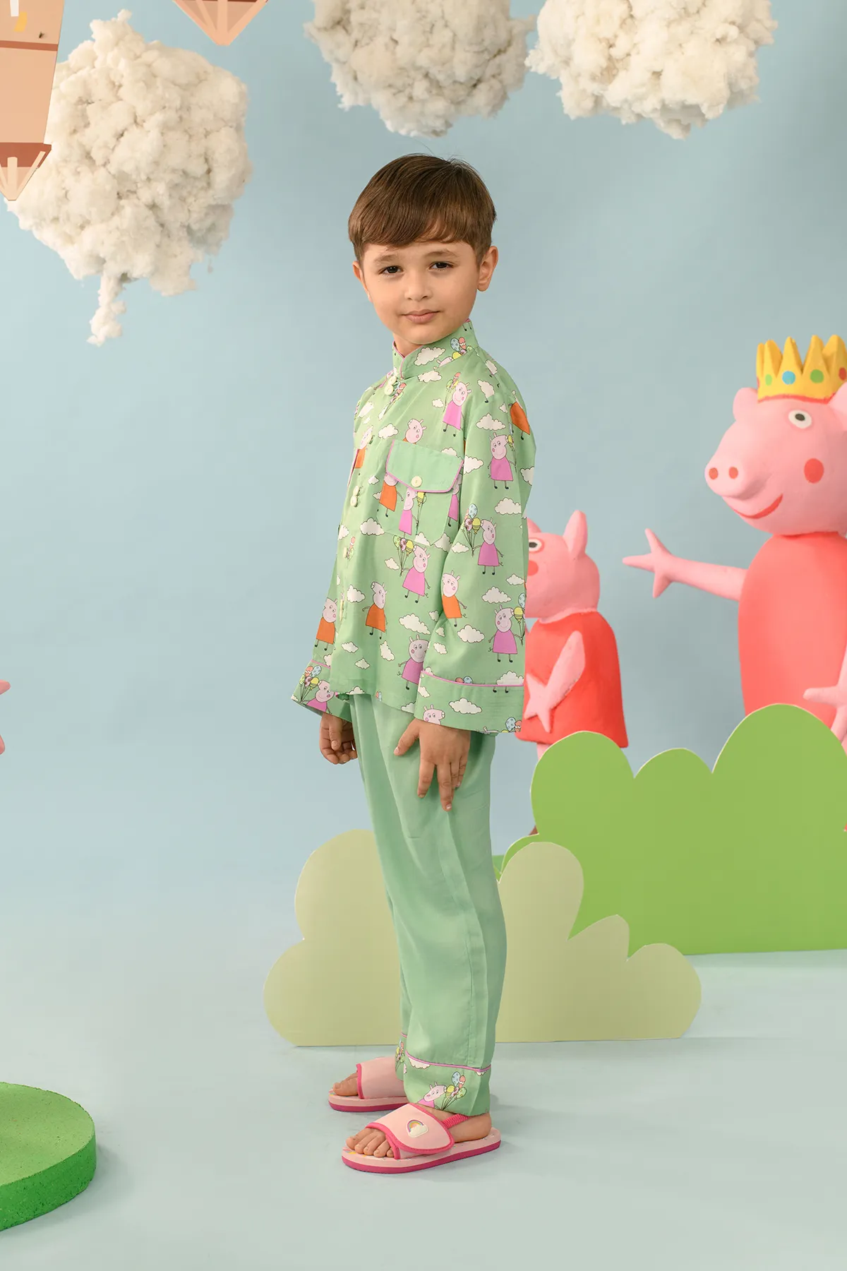 Merald- Peppa Pig Shirt & Pant Set For Boys