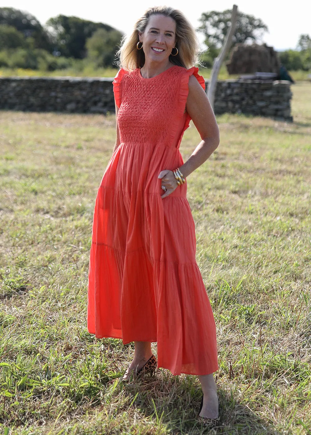 Miller Maxi - Coral/Gold