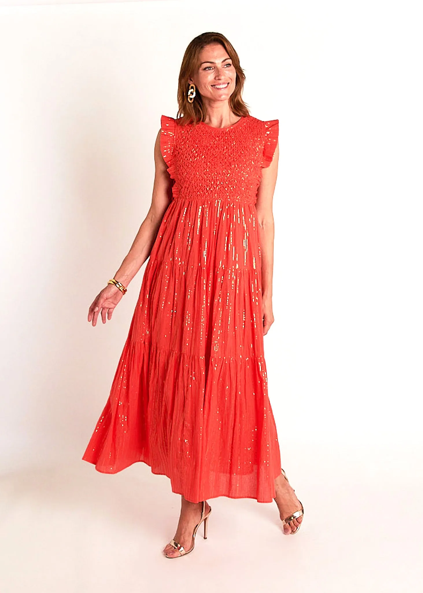 Miller Maxi - Coral/Gold