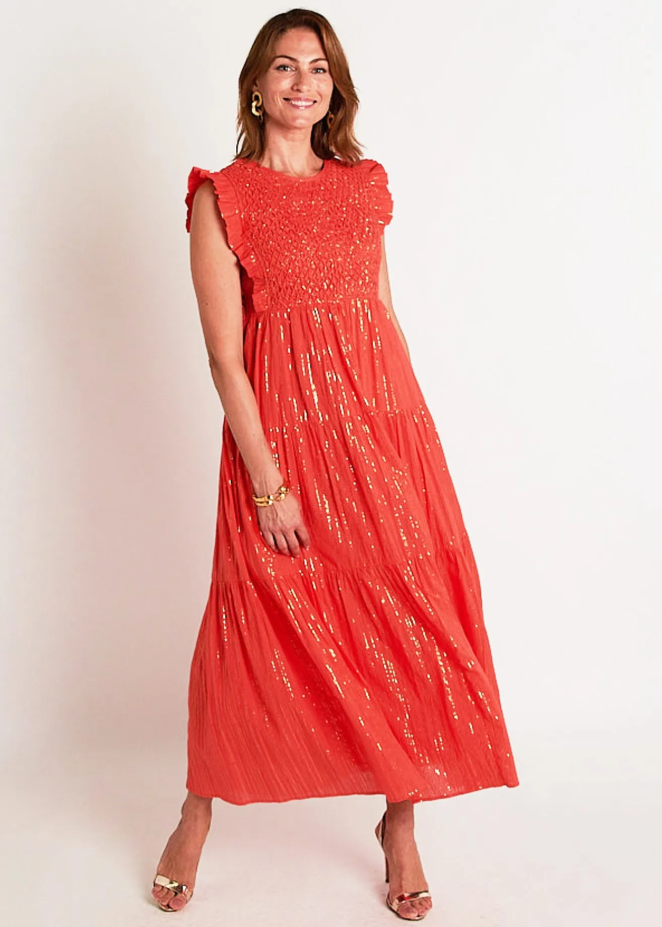 Miller Maxi - Coral/Gold