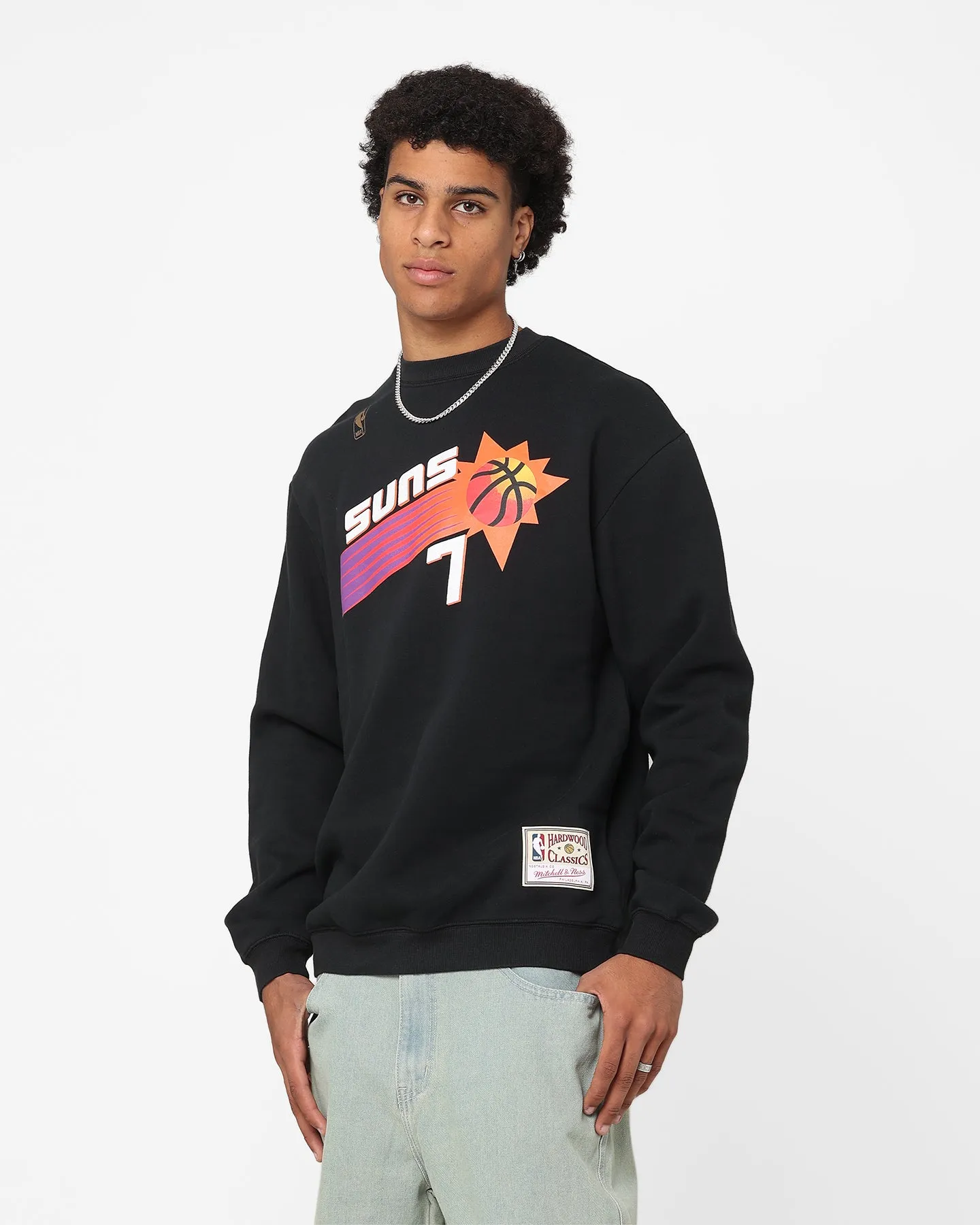 Mitchell & Ness Phoenix Suns Wordmark Crewneck Faded Black