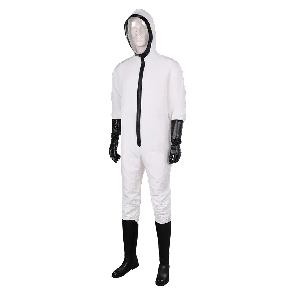 Money Heist Michel Gil White Jumpsuit Party Carnival Halloween Cosplay Costume