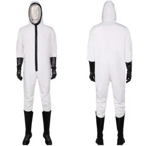 Money Heist Michel Gil White Jumpsuit Party Carnival Halloween Cosplay Costume