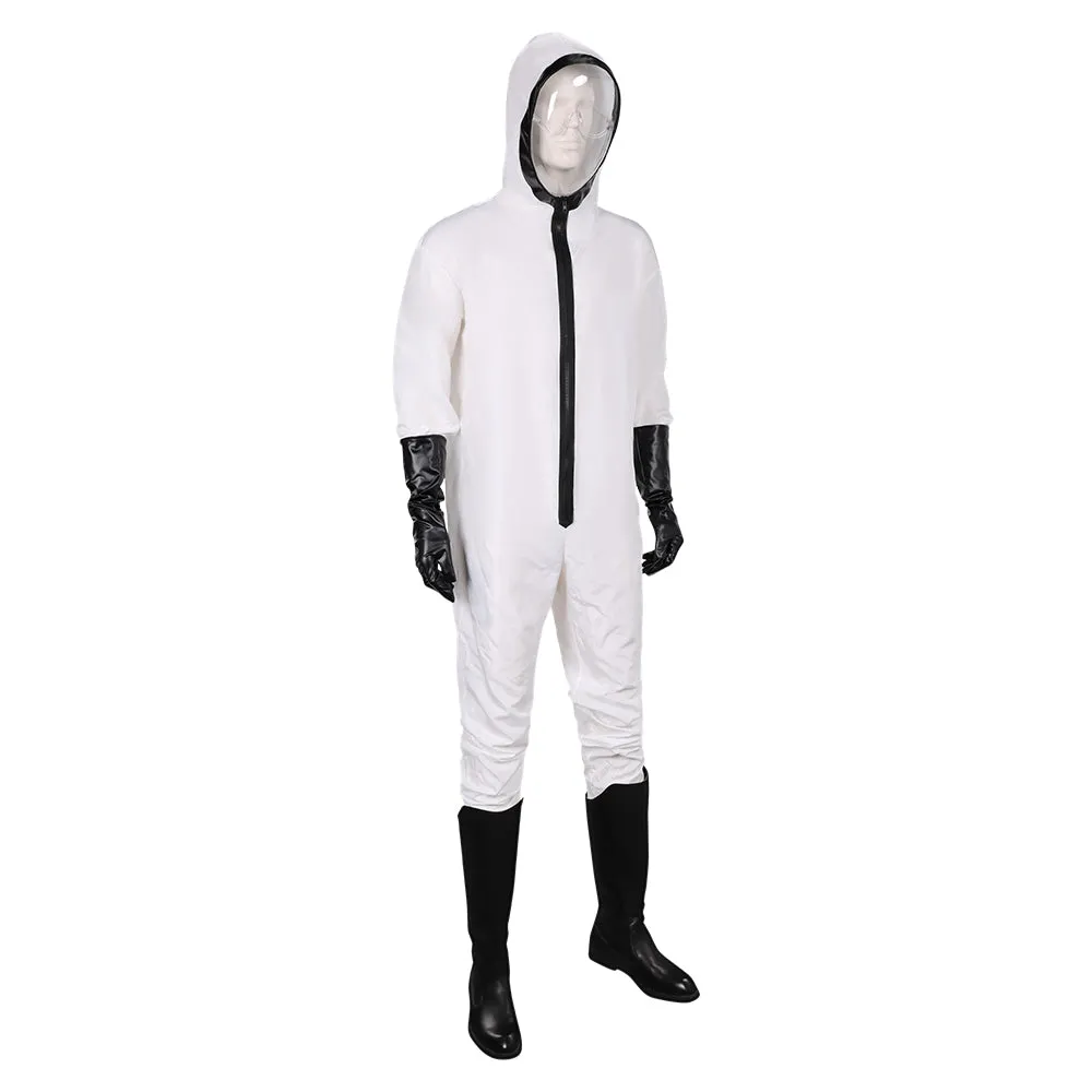 Money Heist Michel Gil White Jumpsuit Party Carnival Halloween Cosplay Costume