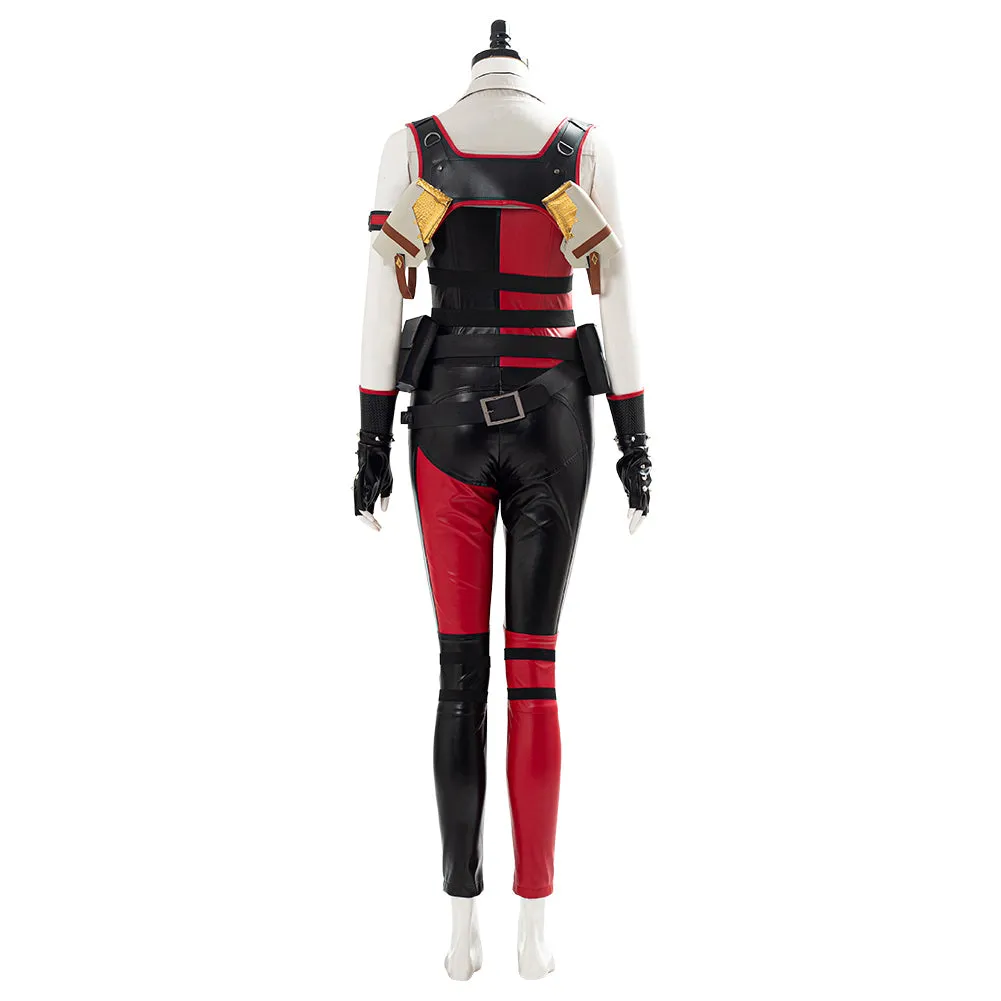 Mortal Kombat 11 Cassie Cage Harley Quinn Skin Halloween Suit Outfit Cosplay Costume