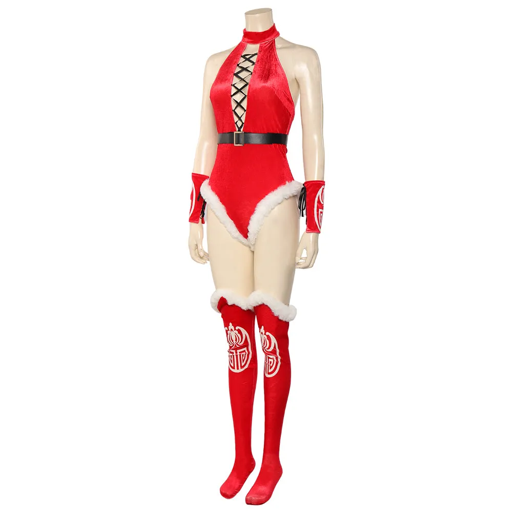 Mortal Kombat Kitana Christmas Outfits Party Carnival Halloween Cosplay Costume