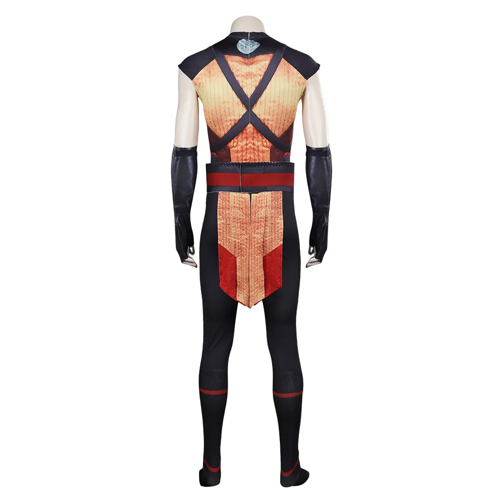 Mortal Kombat Onesie Scorpion Printed Jumpsuit Party Carnival Halloween Cosplay Costume