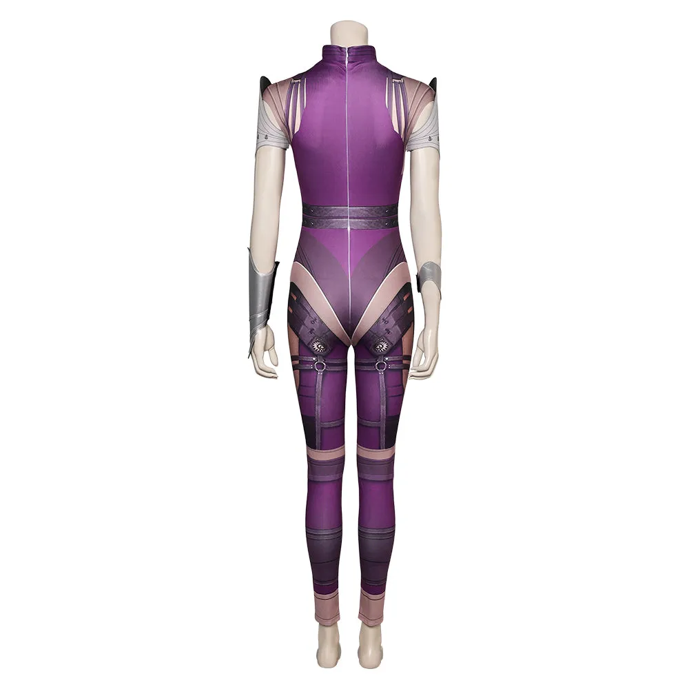 Mortal Kombat Sindel Women Purple Jumpsuit Party Carnival Halloween Cosplay Costume