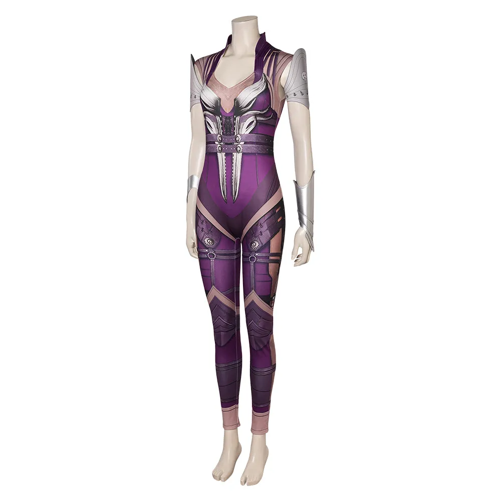 Mortal Kombat Sindel Women Purple Jumpsuit Party Carnival Halloween Cosplay Costume