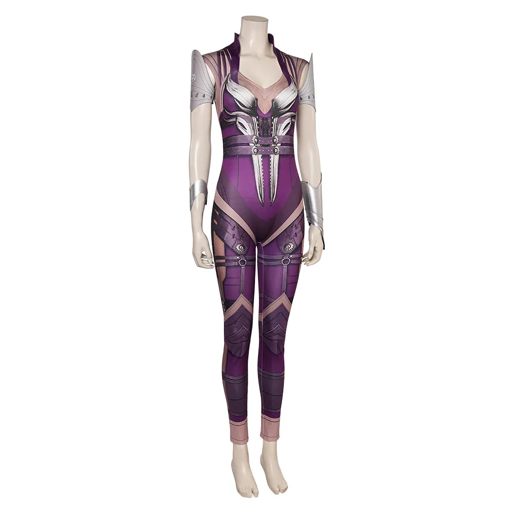 Mortal Kombat Sindel Women Purple Jumpsuit Party Carnival Halloween Cosplay Costume