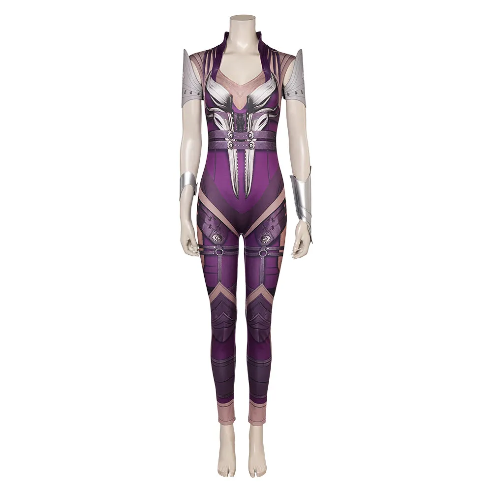 Mortal Kombat Sindel Women Purple Jumpsuit Party Carnival Halloween Cosplay Costume