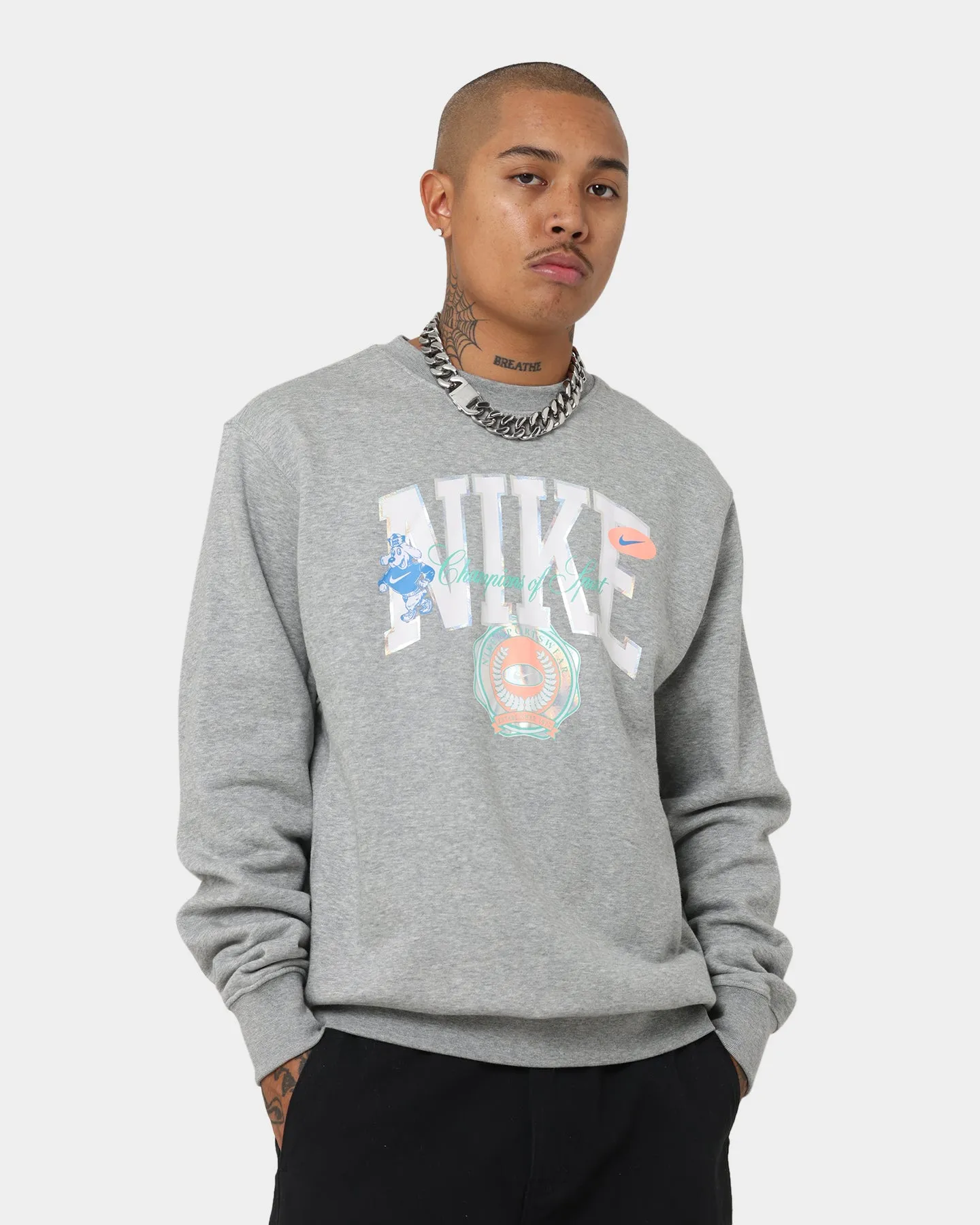 Nike Sportswear Varsity Fleece Crewneck Dark Grey Heather