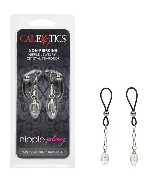 Nipple Play Non-Piercing Nipple Jewelry Teardrop - Clear