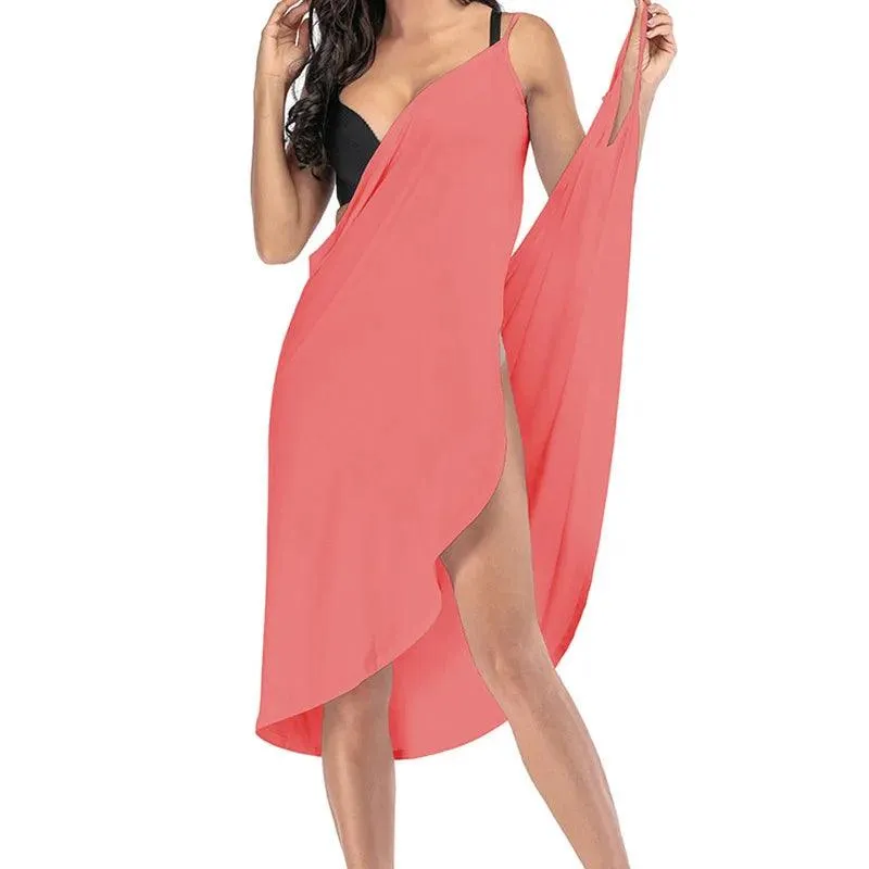 NSANGU Beach Wrap Dress: Stylish Sun Protection Cover-Up for Women