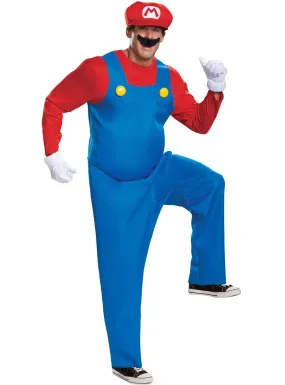 Officially Licensed Deluxe Super Mario Plus Size Mens Costume