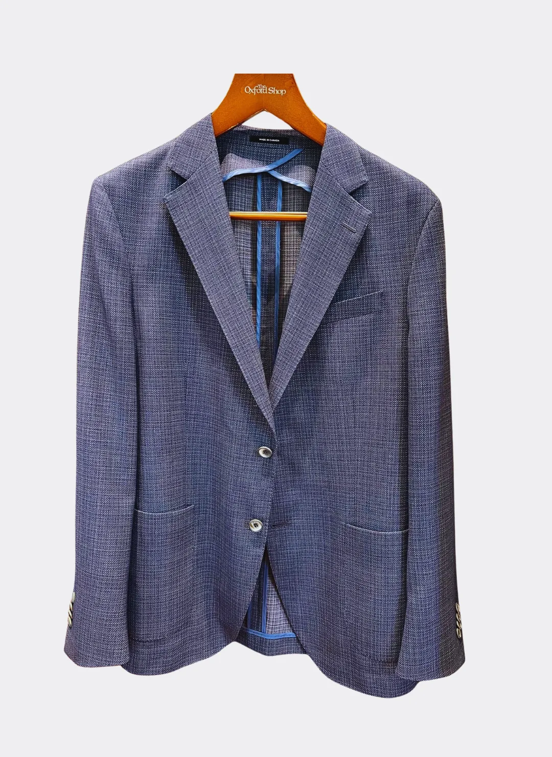 Oxford Shop Jacket In Blue Neat