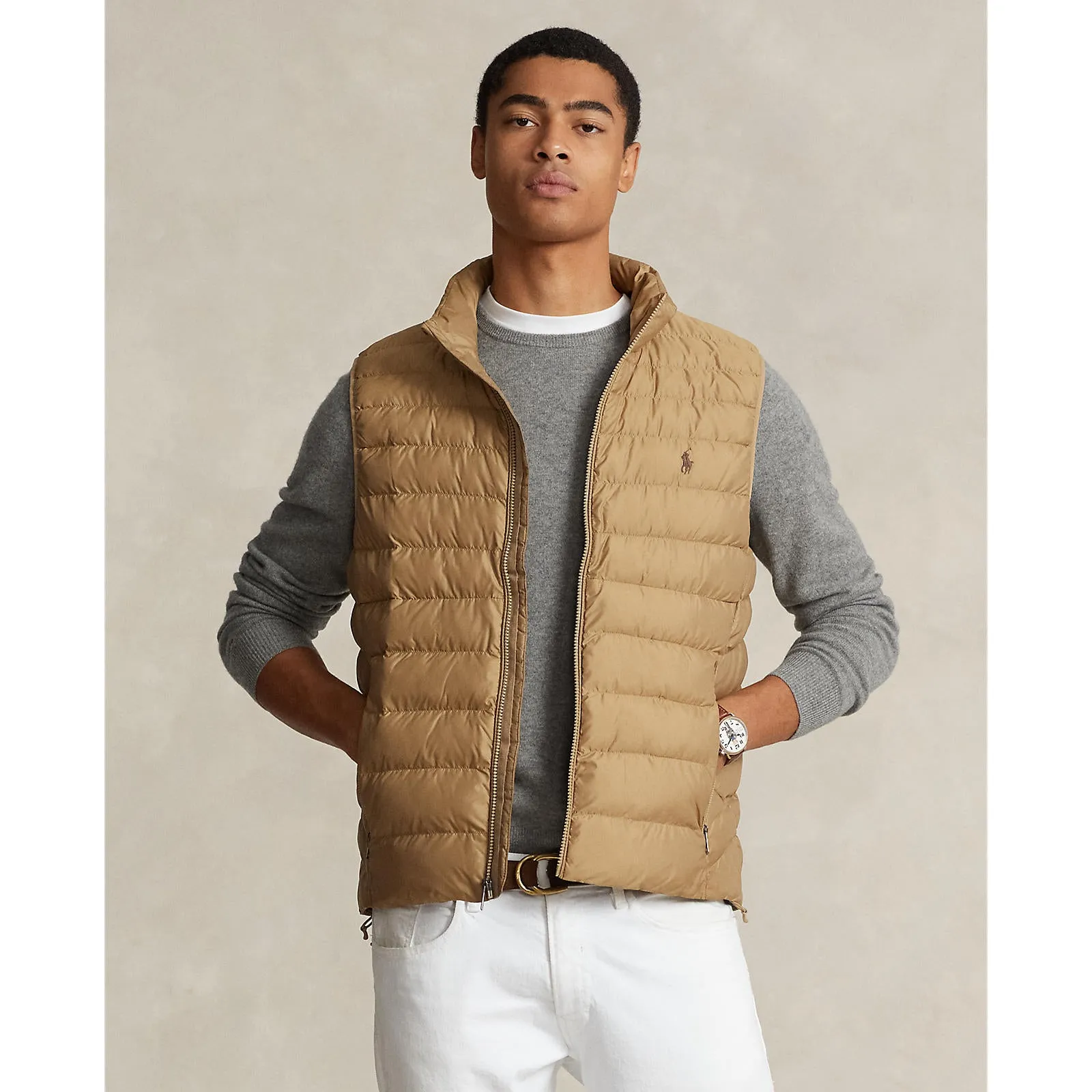 Packable Puffer Vest - Khaki