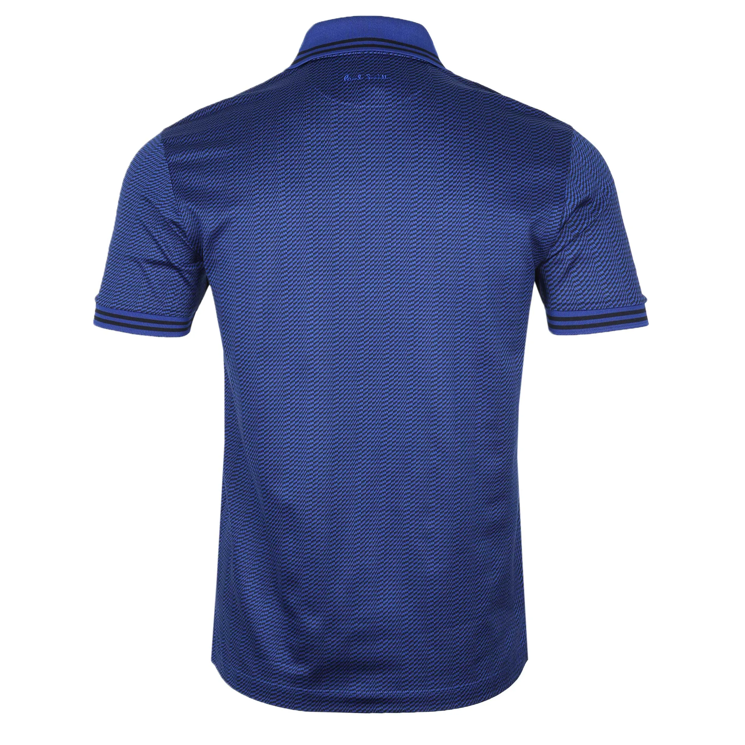 Paul Smith Geometric Polo Shirt in Dark Blue